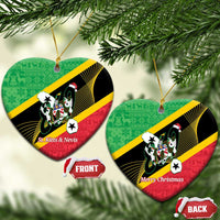 St Kitts and Nevis Christmas Ceramic Ornament 869 Proud With Map - Wonder Print Shop