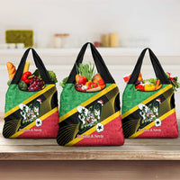 St Kitts and Nevis Christmas Grocery Bag 869 Proud With Map - Wonder Print Shop