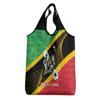 St Kitts and Nevis Christmas Grocery Bag 869 Proud With Map - Wonder Print Shop