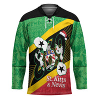 St Kitts and Nevis Christmas Hockey Jersey 869 Proud With Map - Wonder Print Shop