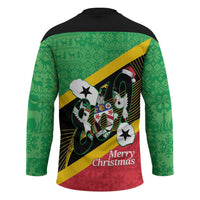 St Kitts and Nevis Christmas Hockey Jersey 869 Proud With Map - Wonder Print Shop