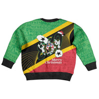 St Kitts and Nevis Christmas Kid Ugly Christmas Sweater 869 Proud With Map - Wonder Print Shop