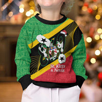 St Kitts and Nevis Christmas Kid Ugly Christmas Sweater 869 Proud With Map - Wonder Print Shop