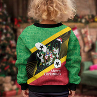 St Kitts and Nevis Christmas Kid Ugly Christmas Sweater 869 Proud With Map - Wonder Print Shop