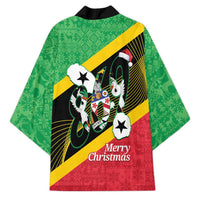 St Kitts and Nevis Christmas Kimono 869 Proud With Map - Wonder Print Shop