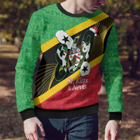 St Kitts and Nevis Christmas Ugly Christmas Sweater 869 Proud With Map - Wonder Print Shop