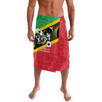 St Kitts and Nevis Christmas Lavalava 869 Proud With Map - Wonder Print Shop