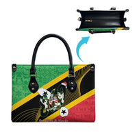 St Kitts and Nevis Christmas Leather Bag 869 Proud With Map - Wonder Print Shop