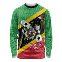St Kitts and Nevis Christmas Long Sleeve Shirt 869 Proud With Map - Wonder Print Shop