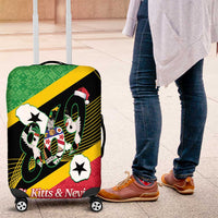 St Kitts and Nevis Christmas Luggage Cover 869 Proud With Map - Wonder Print Shop