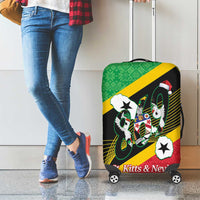 St Kitts and Nevis Christmas Luggage Cover 869 Proud With Map - Wonder Print Shop