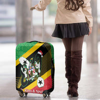 St Kitts and Nevis Christmas Luggage Cover 869 Proud With Map - Wonder Print Shop