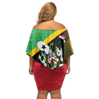 St Kitts and Nevis Christmas Off Shoulder Short Dress 869 Proud With Map - Wonder Print Shop
