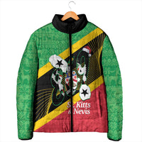 St Kitts and Nevis Christmas Padded Jacket 869 Proud With Map - Wonder Print Shop