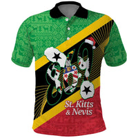 St Kitts and Nevis Christmas Polo Shirt 869 Proud With Map - Wonder Print Shop