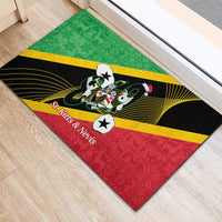 St Kitts and Nevis Christmas Rubber Doormat 869 Proud With Map - Wonder Print Shop