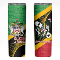 St Kitts and Nevis Christmas Skinny Tumbler 869 Proud With Map - Wonder Print Shop