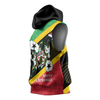 St Kitts and Nevis Christmas Sleeveless Hoodie 869 Proud With Map - Wonder Print Shop