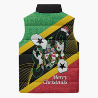 St Kitts and Nevis Christmas Sleeveless Puffer Jacket 869 Proud With Map - Wonder Print Shop