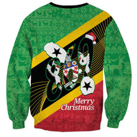 St Kitts and Nevis Christmas Sweatshirt 869 Proud With Map - Wonder Print Shop