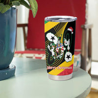 St Kitts and Nevis Christmas Tumbler Cup 869 Proud With Map - Wonder Print Shop