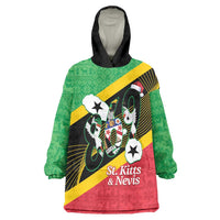 St Kitts and Nevis Christmas Wearable Blanket Hoodie 869 Proud With Map - Wonder Print Shop