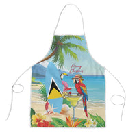 Saint Lucia Christmas Apron Chill Macaw Parrot Caribbean Tropical Style - Wonder Print Shop
