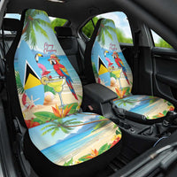 Saint Lucia Christmas Car Seat Cover Chill Macaw Parrot Caribbean Tropical Style - Wonder Print Shop