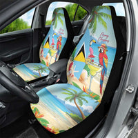 Saint Lucia Christmas Car Seat Cover Chill Macaw Parrot Caribbean Tropical Style - Wonder Print Shop
