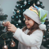 Personalized Saint Lucia Christmas Santa Hat Chill Macaw Parrot Caribbean Tropical Style - Wonder Print Shop