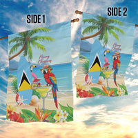 Saint Lucia Christmas Garden Flag Chill Macaw Parrot Caribbean Tropical Style - Wonder Print Shop