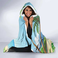 Saint Lucia Christmas Hooded Blanket Chill Macaw Parrot Caribbean Tropical Style - Wonder Print Shop