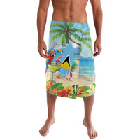 Personalized Saint Lucia Christmas Lavalava Chill Macaw Parrot Caribbean Tropical Style - Wonder Print Shop