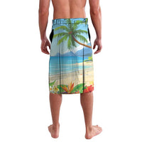 Personalized Saint Lucia Christmas Lavalava Chill Macaw Parrot Caribbean Tropical Style - Wonder Print Shop