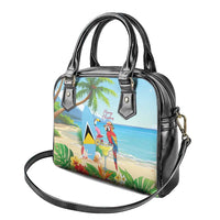 Saint Lucia Christmas Shoulder Handbag Chill Macaw Parrot Caribbean Tropical Style - Wonder Print Shop