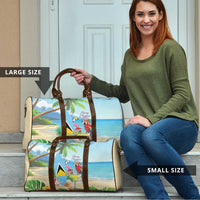 Saint Lucia Christmas Travel Bag Chill Macaw Parrot Caribbean Tropical Style - Wonder Print Shop