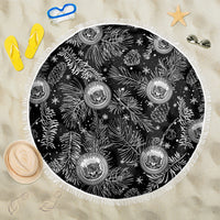 Hawaii Christmas Beach Blanket Tropical Style With Coat Of Arms - Wonder Print Shop