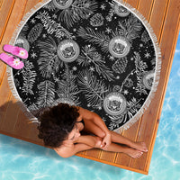 Hawaii Christmas Beach Blanket Tropical Style With Coat Of Arms - Wonder Print Shop