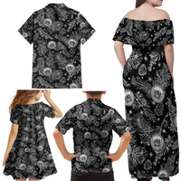 Hawaii Christmas Family Matching Off Shoulder Maxi Dress and Hawaiian Shirt Tropical Style With Coat Of Arms - Wonder Print Shop