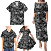 Hawaii Christmas Family Matching Puletasi Dress and Hawaiian Shirt Tropical Style With Coat Of Arms - Wonder Print Shop