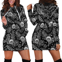 Hawaii Christmas Hoodie Dress Tropical Style With Coat Of Arms - Wonder Print Shop