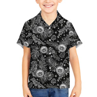 Hawaii Christmas Kid Hawaiian Shirt Tropical Style With Coat Of Arms - Wonder Print Shop