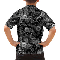 Hawaii Christmas Kid Hawaiian Shirt Tropical Style With Coat Of Arms - Wonder Print Shop