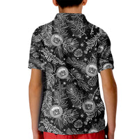 Hawaii Christmas Kid Polo Shirt Tropical Style With Coat Of Arms - Wonder Print Shop