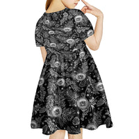 Hawaii Christmas Kid Short Sleeve Dress Tropical Style With Coat Of Arms - Wonder Print Shop