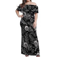Hawaii Christmas Off Shoulder Maxi Dress Tropical Style With Coat Of Arms - Wonder Print Shop