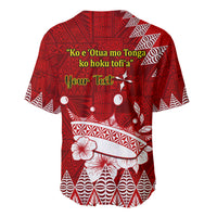 Personalised Tonga King Tupou I Day Baseball Jersey Tongan Ngatu Pattern With Crown - Wonder Print Shop