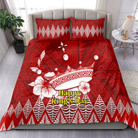 Personalised Tonga King Tupou I Day Bedding Set Tongan Ngatu Pattern With Crown - Wonder Print Shop