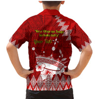 Personalised Tonga King Tupou I Day Family Matching Mermaid Dress and Hawaiian Shirt Tongan Ngatu Pattern With Crown - Wonder Print Shop