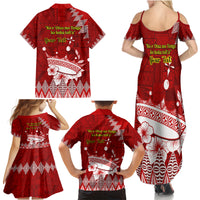Personalised Tonga King Tupou I Day Family Matching Summer Maxi Dress and Hawaiian Shirt Tongan Ngatu Pattern With Crown - Wonder Print Shop